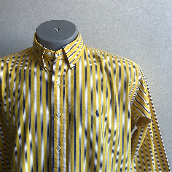 Ralph Lauren Other - Ralph Lauren Blake Shirt Yellow Stripe Medium